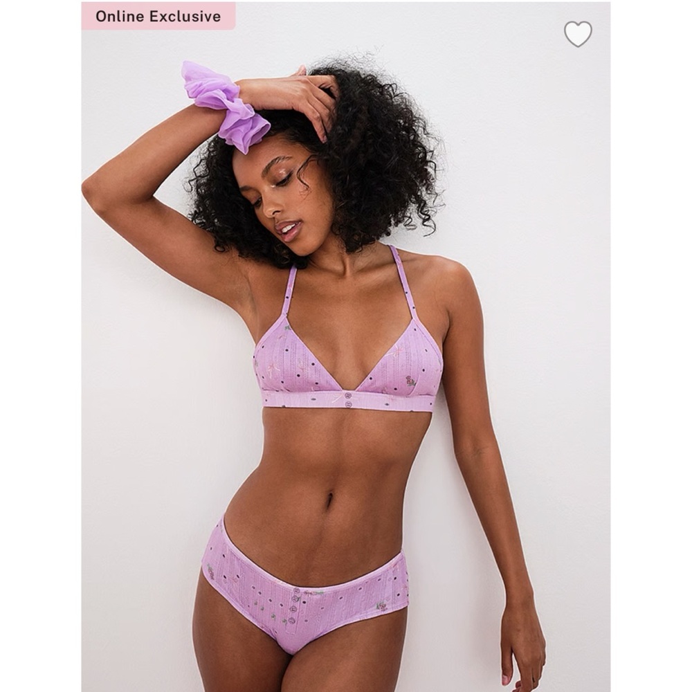 For Love &‎ Lemons | Victoria Secret Pointelle Lavender Bralette & Panty Set XXS
